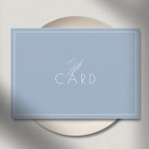 Elegant Minimalist Border Blue Gift Certificate