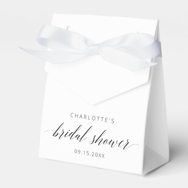 Elegant Minimalist Bridal Shower Favour Box (Front Side)