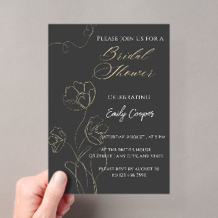 Elegant Minimalist Bridal Shower Invitation