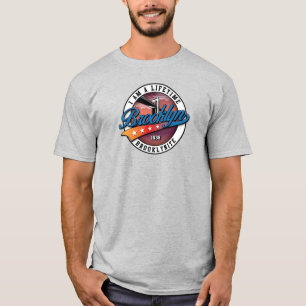 Elegant Minimalist Brooklyn Logo Design Grey T-Shirt