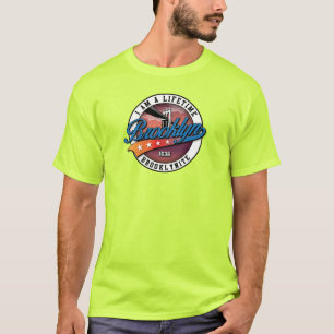 Elegant Minimalist Brooklyn Logo Design Safe Green T-Shirt