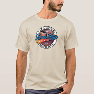 Elegant Minimalist Brooklyn Logo Design Sand T-Shirt