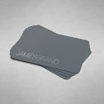 Elegant Minimalist Business Card<br><div class="desc">An elegant two sided business card with a very clean and minimal look using a thin font type. The front shows only your first and last name. The back side includes your contact details on the right and your names initials on the left. The design does look particularly good with...</div>