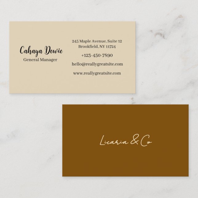 Elegant Minimalist Business Card (Front/Back)