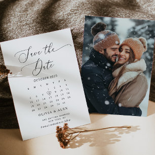 Elegant Minimalist Calendar Save the date