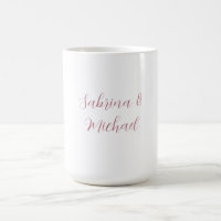 Elegant Minimalist Calligraphy Rose Gold White