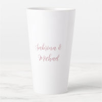 Elegant Minimalist Calligraphy Rose Gold White