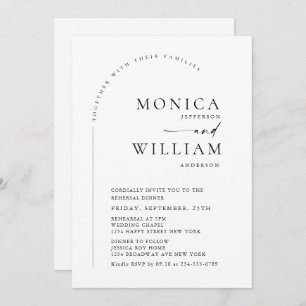 Elegant Minimalist Calligraphy Wedding QR code Invitation