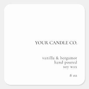 Elegant Minimalist Candle Label