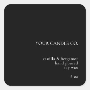 Elegant Minimalist Candle Label
