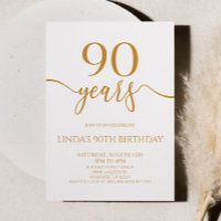 Elegant Minimalist Champagne 90th Birthday Party