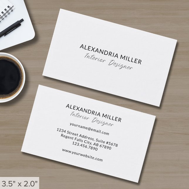 Elegant Minimalist Chic Style Business Card (Creator Uploaded)