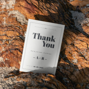 Elegant Minimalist Chic Wedding Thank You Card