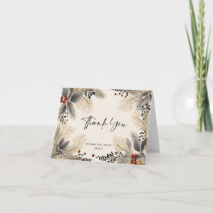 Elegant Minimalist Christmas Corporate Company Thank You Card