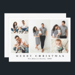 Elegant Minimalist Christmas Greeting 5 Photo Holiday Card<br><div class="desc">Surprise and bring joy to your close ones and make the celebration unforgettable.

 For further customisation,  please click the "customise further" link and use our design tool to modify this template.</div>