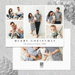 Elegant Minimalist Christmas Greeting 6 Photo Holiday Card<br><div class="desc">Surprise and bring joy to your close ones and make the celebration unforgettable.

 For further customisation,  please click the "customise further" link and use our design tool to modify this template.</div>