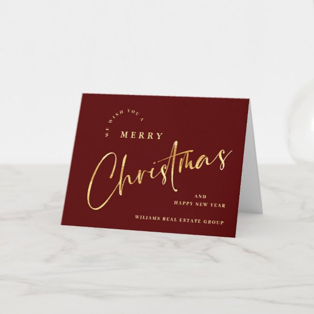 Elegant Minimalist Christmas Greeting Corporate Holiday Card (Creator Uploaded)