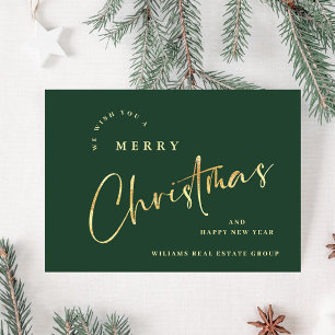 Elegant Minimalist Christmas Greeting Corporate Holiday Card