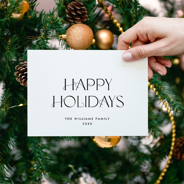 Elegant Minimalist Christmas Greeting Holiday Postcard (Creator Uploaded)