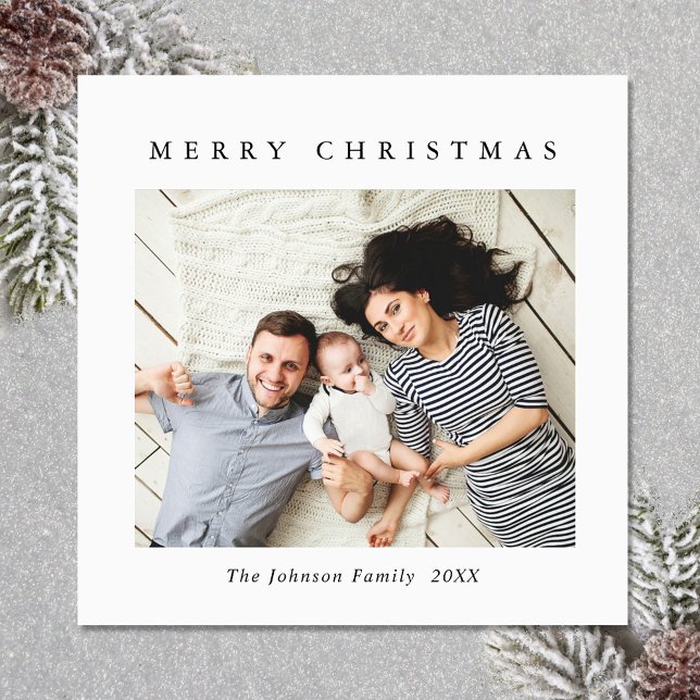 Elegant Minimalist Christmas Greeting Photo Holiday Card (Zazzle Elegant Minimalist Christmas Greeting Photo Holiday Card)