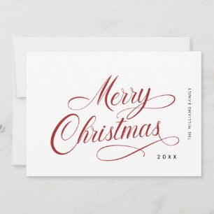 Elegant Minimalist Christmas Greeting QR code Holiday Card