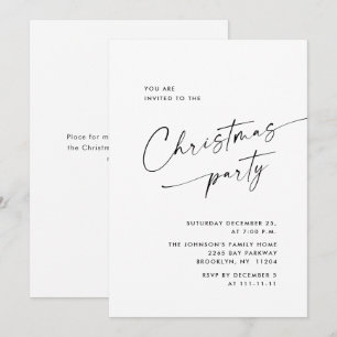 Elegant Minimalist Christmas Holiday Party Invitation