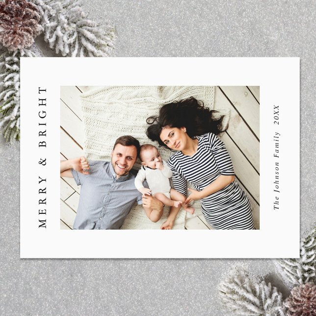 Elegant Minimalist Christmas PHOTO Magnetic Card (Zazzle Elegant Minimalist Christmas PHOTO Magnetic Card )