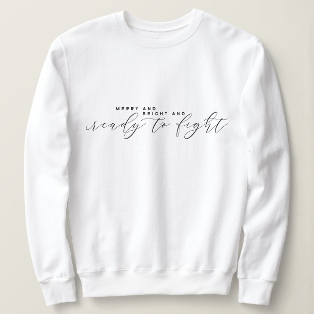 Elegant Minimalist Christmas Sweatshirt (Design Front)