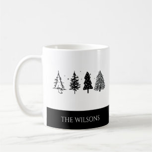 Elegant Minimalist Christmas Tree Coffee Mug