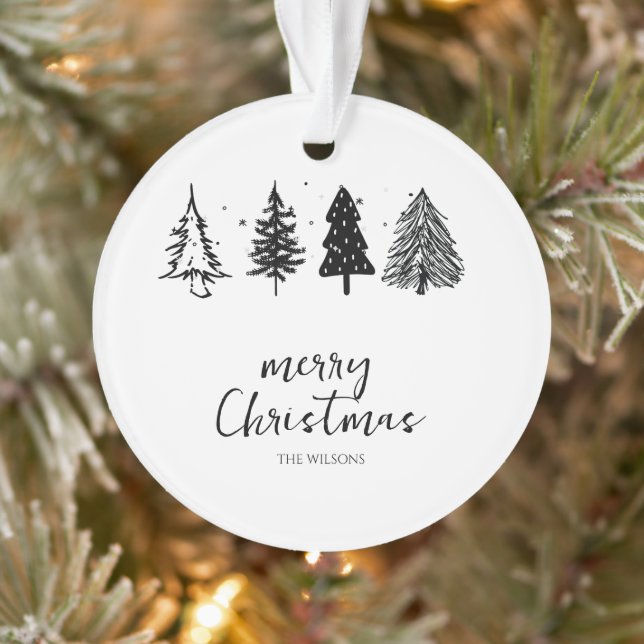 Elegant Minimalist Christmas Tree Ornament (Tree)