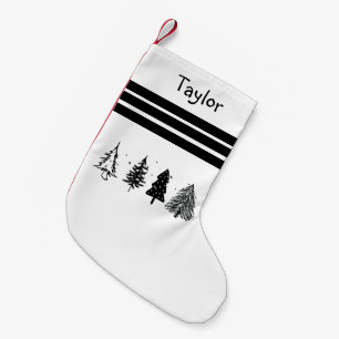 Elegant Minimalist Christmas Tree Small Christmas Stocking