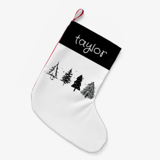 Elegant Minimalist Christmas Tree Small Christmas Stocking