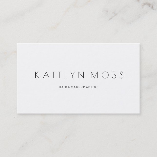 Elegant Minimalist Classy Chic Salon Business Card (Front)