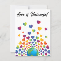 Elegant Minimalist Colourful Rainbow Heart Design