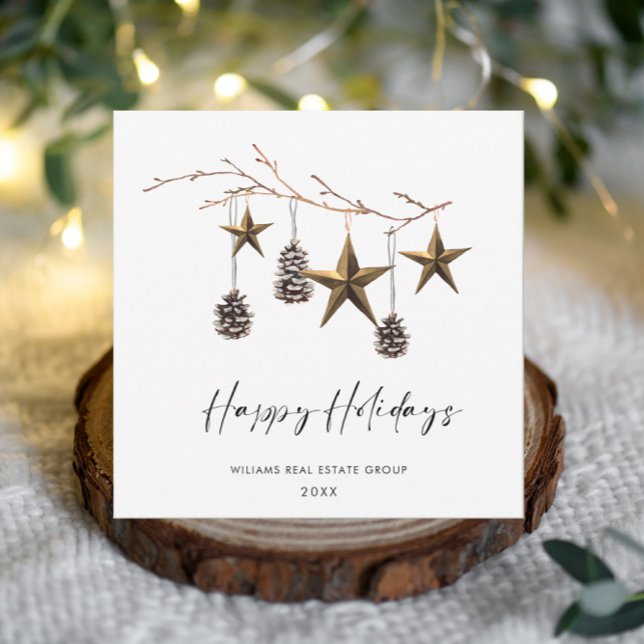 Elegant Minimalist Corporate Christmas Greeting Holiday Card (Creator Uploaded)