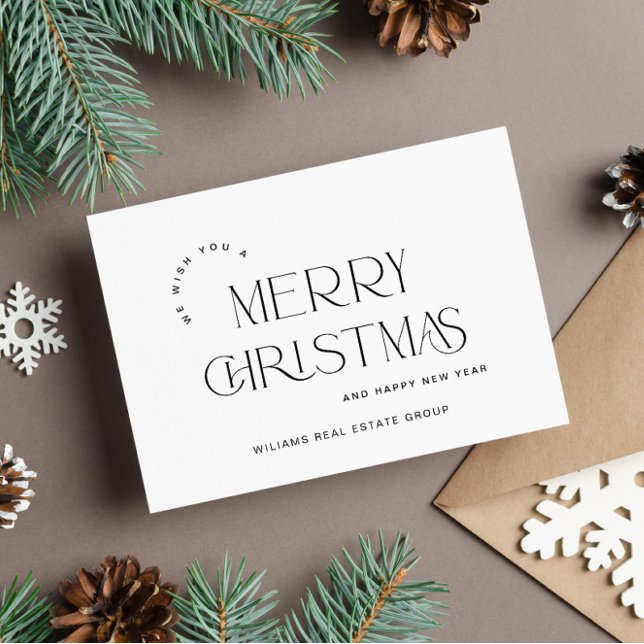 Elegant Minimalist Corporate Christmas Greeting Holiday Card (Creator Uploaded)