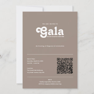 Elegant minimalist corporate gala invitation