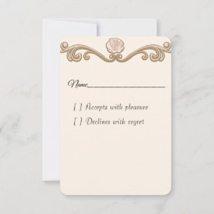 Elegant Minimalist Couple Wedding RSVP Card