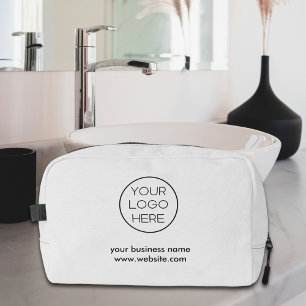 Elegant Minimalist Custom Business Logo Grey Dopp Kit