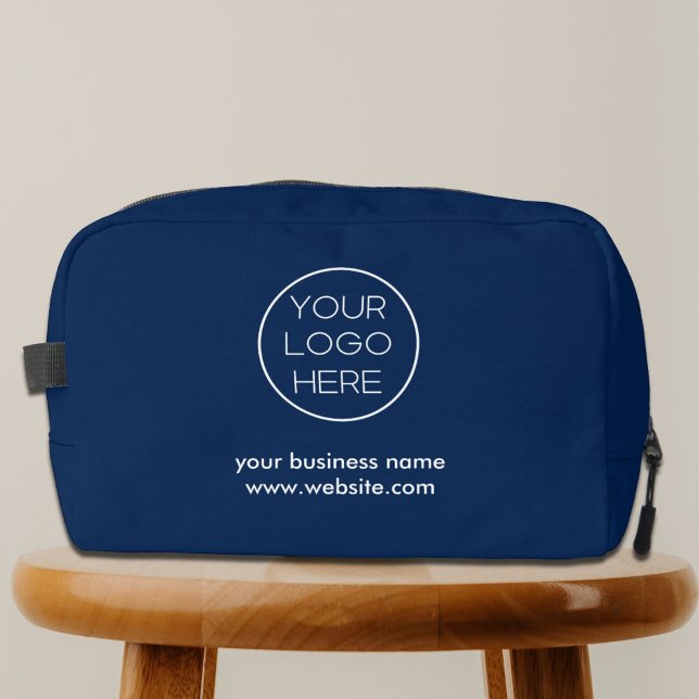 Elegant Minimalist Custom Business Logo | Navy Dopp Kit (Creator Uploaded)