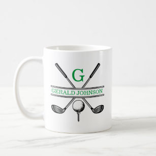 Elegant Minimalist Custom Golf Monogram Coffee Mug