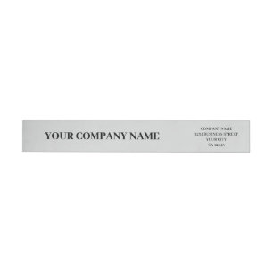 Elegant Minimalist Custom Light Grey Business  Wrap Around Label