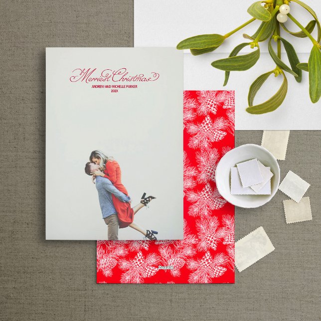 Elegant Minimalist Custom Photo Christmas Card (Creator Uploaded)