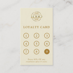 Elegant Minimalist Custom Small Business Logo Loya Loyalty Card