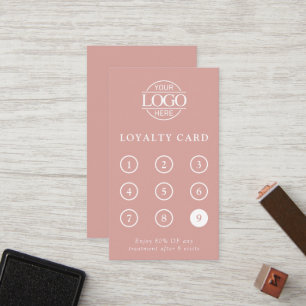Elegant Minimalist Custom Small Business Logo Loyalty Card