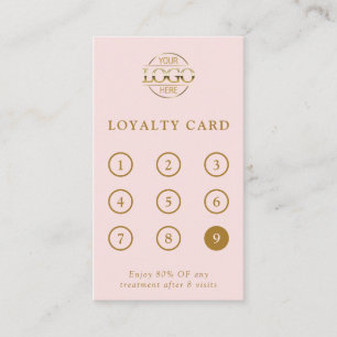 Elegant Minimalist Custom Small Business Logo Loyalty Card