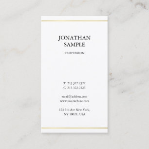 Elegant Minimalist Design Modern Gold Look Trendy Business Card