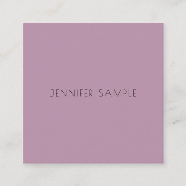 Elegant Minimalist Design Modern Template Simple Square Business Card (Front)