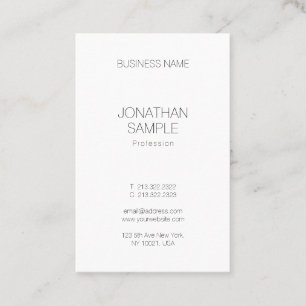 Elegant Minimalist Design Modern Vertical Template Business Card