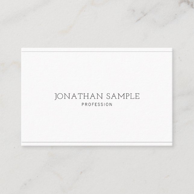 Elegant Minimalist Design Professional Modern Luxe Business Card (Front)